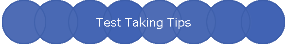 Test Taking Tips